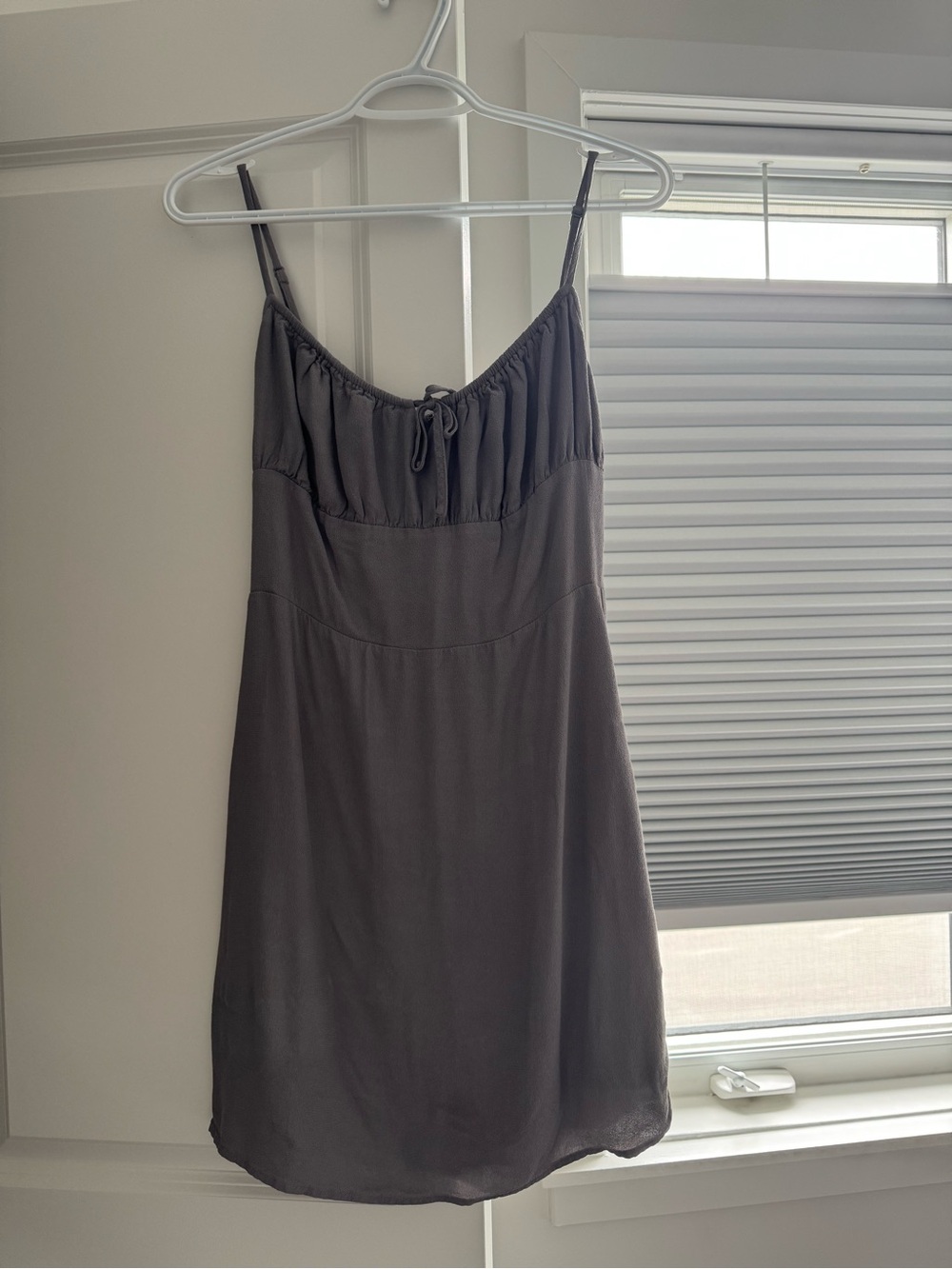 Aritzia Charcoal Spaghetti Strap Slip Dress